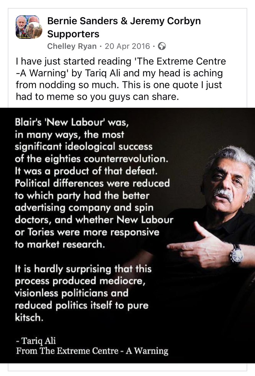 This came up on my FB memories this morning. How depressing that we've gone back to having visionless, principle free politicians heading Labour!