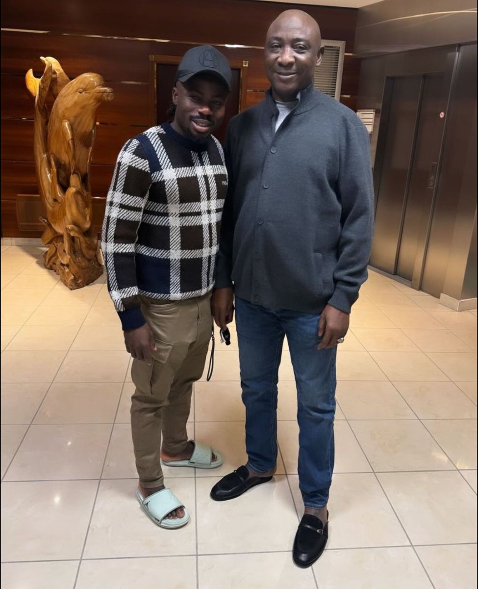 NFF President, Ibrahim Musa Gusau paid a visit to Super Eagles and Nantes forward, Moses Simon who was injured during the #FIFA International break game against Mali last month in Morocco.