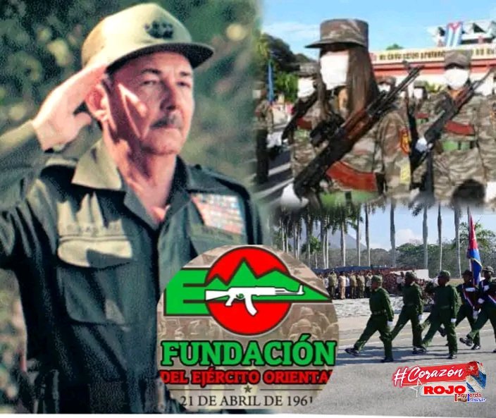 El Señor Ejército Oriental fue fundado un 21/4/1961 por ordenes del Comandante en Jefe Fidel Castro y su 1er Jefe fue Raúl Castro Ruz.
 “ Muchas felicidades para todos los integrantes del prestigioso mando en su 63 aniversario ” #IzquierdaLatina #CorazónRojo @DeZurdaTeam_