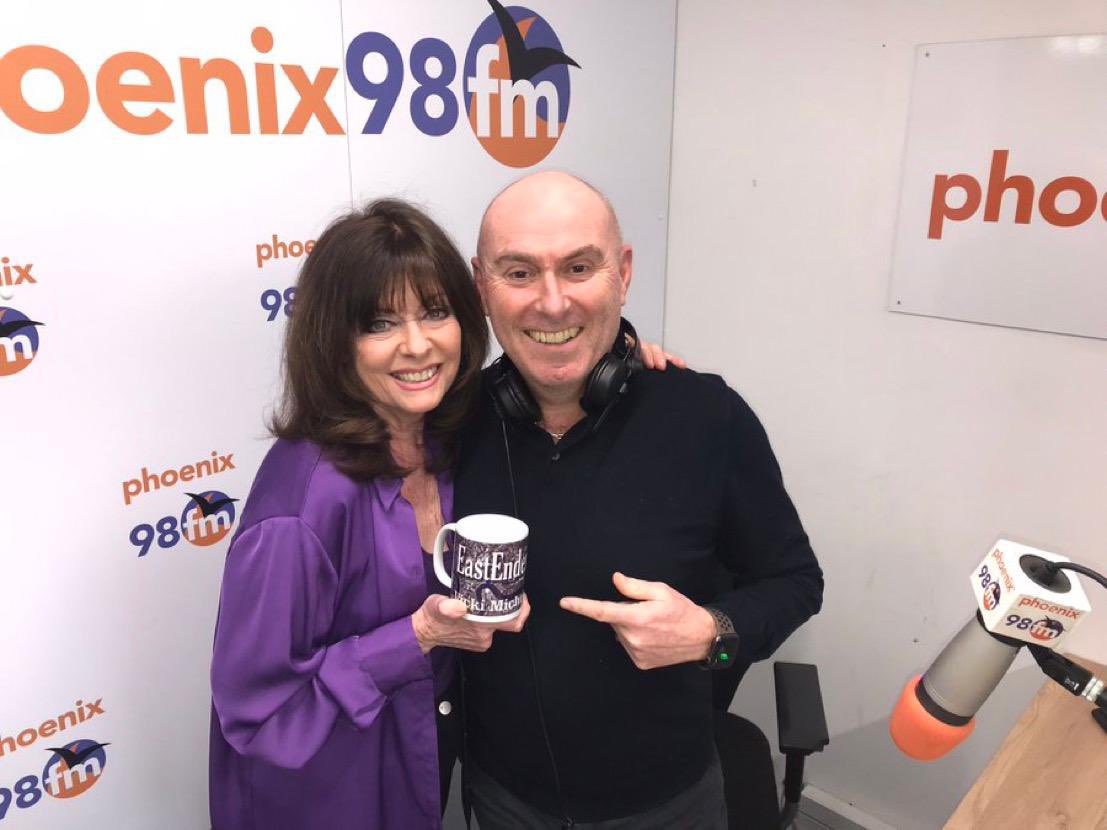 Vix Mix today 2-4pm on Phoenix 98fm with fab Tony Smith and it’s National Tea Day. Lovely memory when Tony bought me an Eastenders mug after my first episode. Cheers everyone. See you there @phoenixfm @DjTonysat @paulvgolder @bbceastenders #NationalTeaDay #SundayFunday