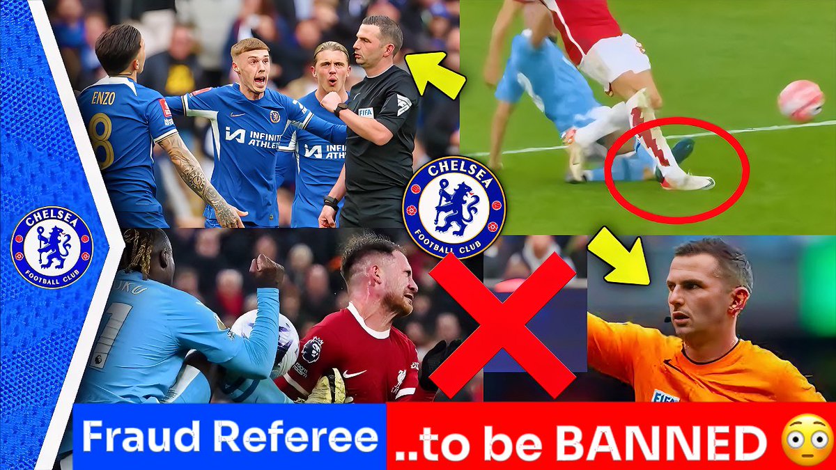 CFCBeacon1's tweet photo. ❌Michael Oliver should be banned. https://t.co/s1iIJMoSug via @YouTube https://t.co/Ri3OCKtrxO