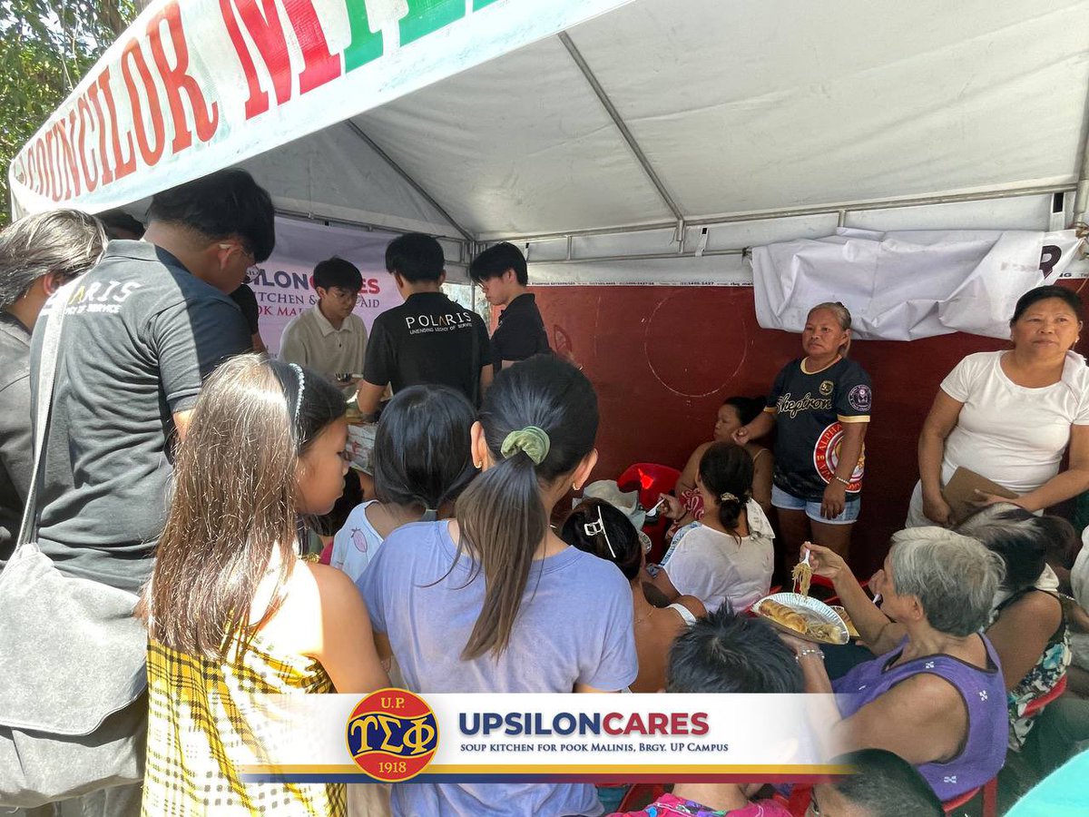 upsilonsigmaphi's tweet photo. #UpsilonCares
On March 24, 2024, the Upsilon Sigma Phi launched its 2nd installment of UpsilonCares. Fellows led a Legal Assistance and Soup Kitchen outreach project at Pook Malinis, Barangay UP Campus. https://t.co/8jN415UI0J