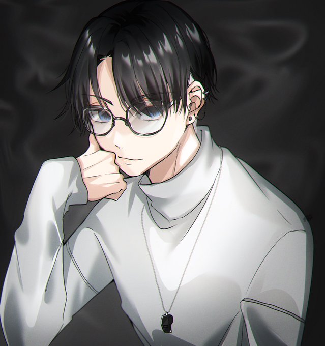 「黒縁眼鏡 セーター」のTwitter画像/イラスト(新着)