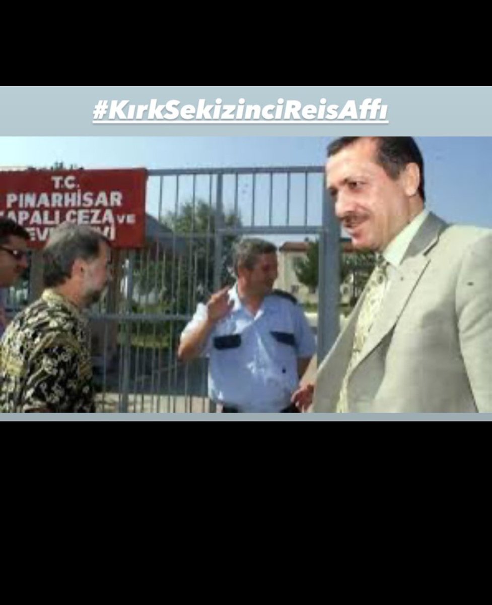 Bismillahirrahmanirrahim
Türkiyedeki bütün cezaevleri tikabasa dolu ZULÜM VAR Adli Mahkum  AF BEKLİYOR
Sn.Cumhurbaskanim isterse Türkiye'de AF 24 SAAT 
#KırkSekizinciReisAffı
<a href="/RTErdogan/">Recep Tayyip Erdoğan</a> <a href="/yilmaztunc/">Yılmaz TUNÇ</a> <a href="/dbdevletbahceli/">Devlet Bahçeli</a> <a href="/YildizFeti/">Feti Yıldız</a> <a href="/Akparti/">AK Parti</a>  <a href="/EmineErdogan/">Emine Erdoğan</a>  <a href="/Akparti/">AK Parti</a> <a href="/iletisim/">T.C. İletişim Başkanlığı</a>