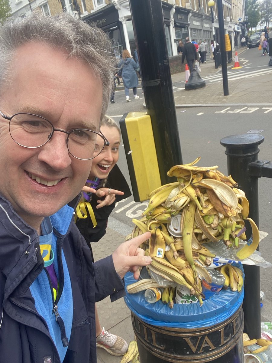 Bananas near the start of the London Marathon at Blackheath! 🏃🏃@LondonMarathon
