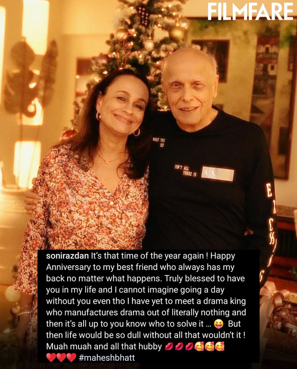 #SoniRazdan shared a sweet birthday note for #MaheshBhatt's birthday yesterday.🎂❤️