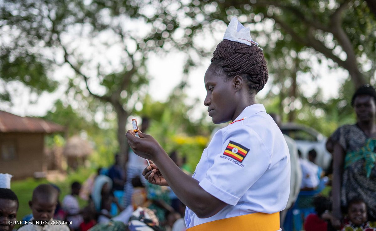 UNICEFUganda's tweet photo. That’s why, @UNICEF intensified efforts to support @GovUganda, so that vaccines can reach even the most poor and marginalized children, to keep #EVeryChildAlive.
These #ICHDs, take your children to the nearest @GovUganda health facility for immunization.
#VaccinesWork https://t.co/2mWvFes8uQ