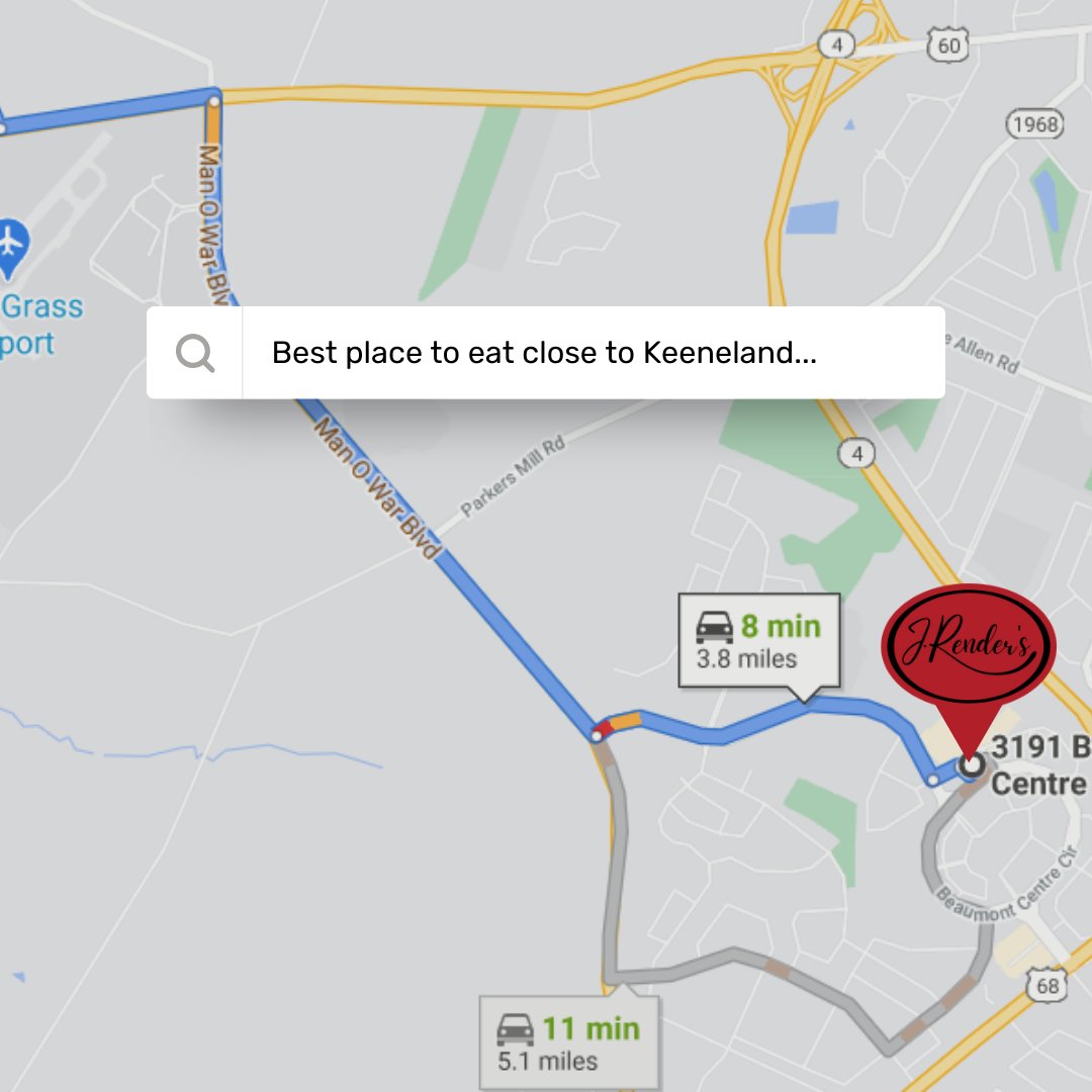 Did you know we're the closest restaurant location to Keeneland? Just 5 days left! Make it a Keeneland-n-Render's Day! #seeyouatrenders #keeneland #sharethelex #visitlex