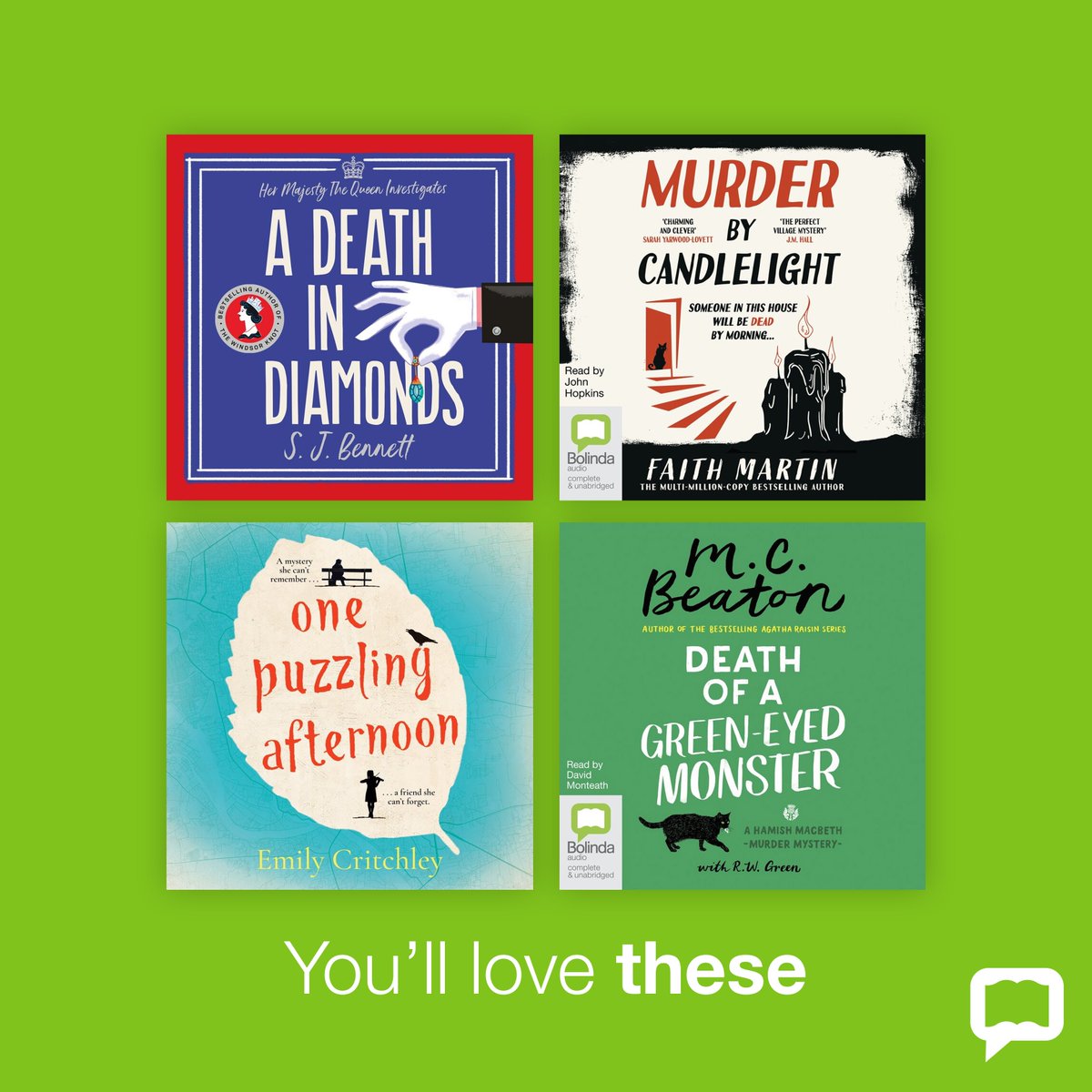 Spread the Word - Cosy Crimes to Curl Up with on #BorrowBox! In the mood for a new cosy crime to puzzle over after J.M. Hall’s A Clock Stopped Dead? Find perfect whodunnits to uncover from authors including M.C. Beaton, Faith Martin and S.J. Bennett – on @BorrowBox now!