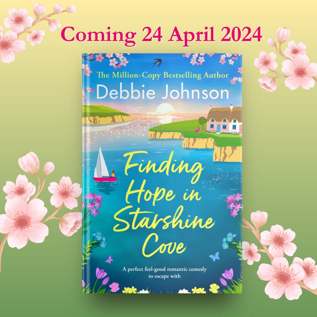 🌸 We can't wait until @debbiemjohnson's brand-new totally uplifting romance will be out for everyone to read!  ✨ Don't miss out and pre-order Finding Hope in Starshine Cove in ebook, paperback or audiobook: geni.us/356-po-two-am #romanticreads #romancebooks