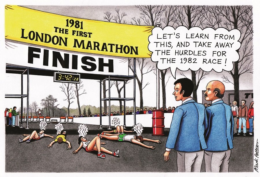 Well done to everyone running the London Marathon today. You have my admiration. Not my envy, but my admiration. #LondonMarathon