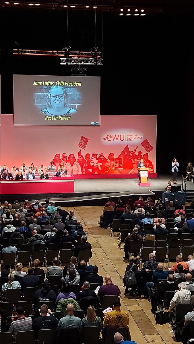 #cwu24 @cwunews The whole of the CWU is missing Jane Loftus today Conference will never ever be or run the same without her