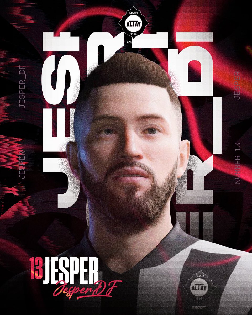 Here is another defensive madness! 👊🏽 Jesper 👕13 📍CB This defensive madness is capable of seezing the gameplay theories of opponents. As soon as he breaks their system he takes control of the ball and relaxes our defense line. Welcome to Altay @jesper10vr 🖤🤍