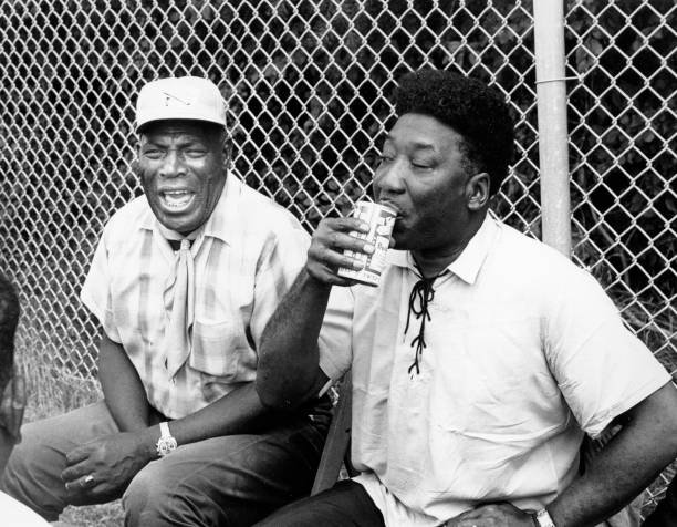 Howlin' Wolf and Muddy Waters at the Ann Arbor Blues Festival, 1969. 📷 Tom Copi