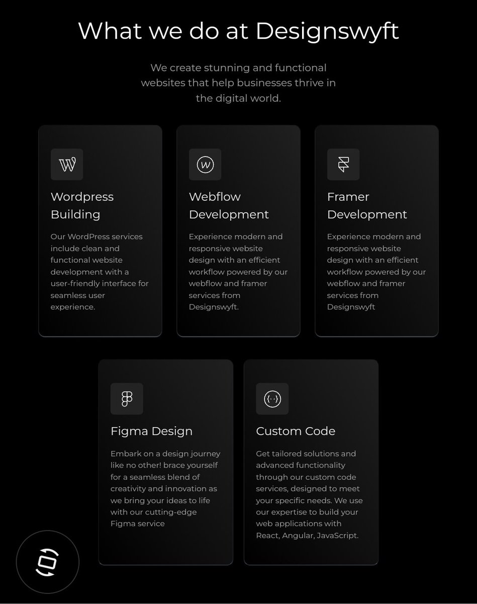 'Many people are still sleeping on @DesignSwyft. We are not just a #websitedeveloper; 

we also help you build ready-to-sell #software-based #digitalproducts, from #web applications to #mobile applications to #Web3 applications.'