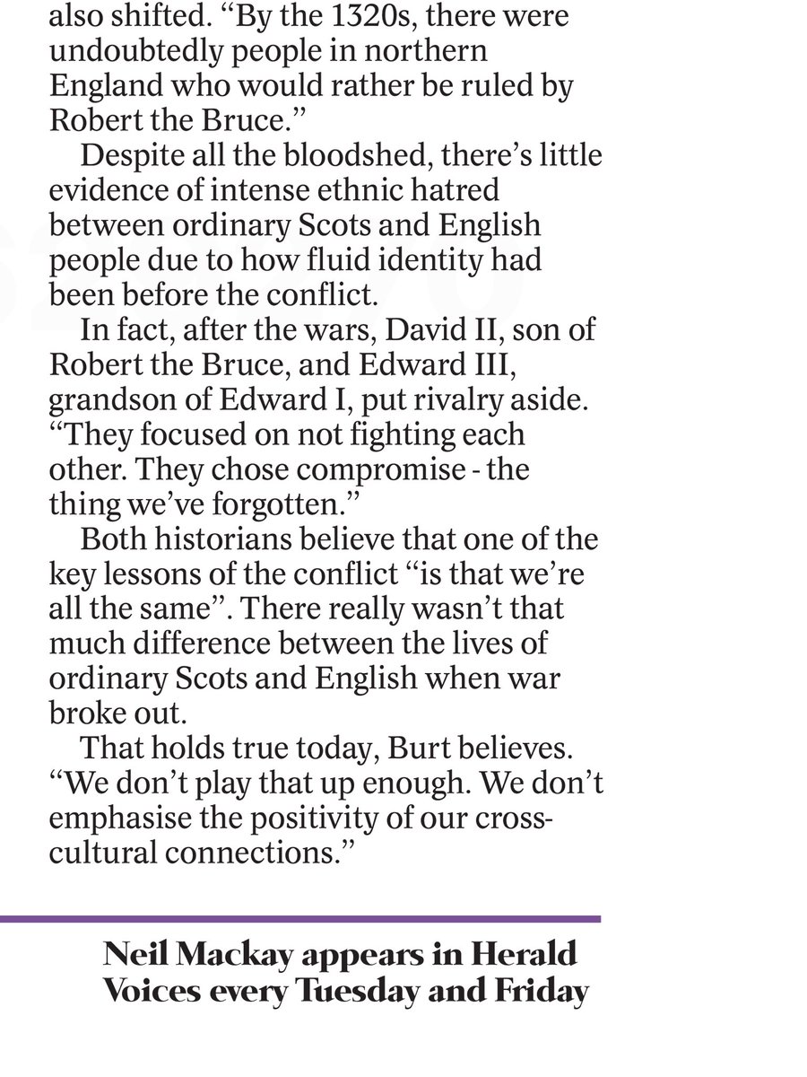 As I suspected, there has been more connecting all the people of Britain for centuries, than pulling us apart. Robert de Brus was just an unfortunate blip in history, made famous by Hollywood.