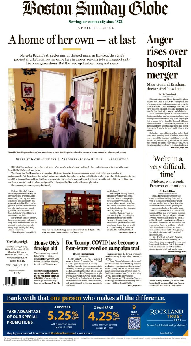 🇺🇸 A Home Of Her Own - At Last ▫Like others in this city’s large Puerto Rican community, Nereida Badillo longed for a more stable life. But history is difficult to overcome ▫@ktkjohnston ▫is.gd/vjsFSO 👈 #frontpagestoday #USA @BostonGlobe 🇺🇸