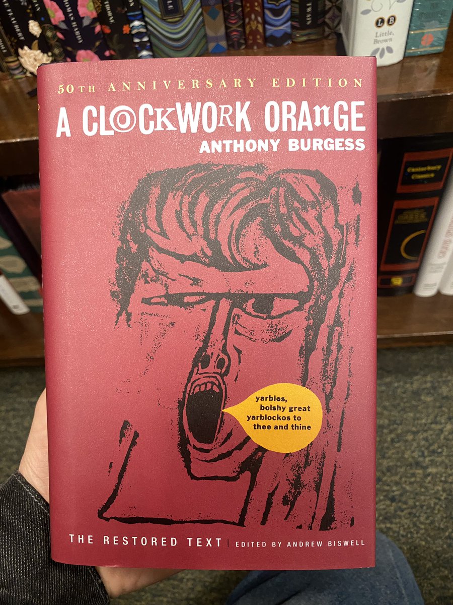 “A Clockwork Orange,” by Anthony Burgess. I first read it when I was 12. I was visiting Memphis, Tennessee, at the time. It is written in a fictional futuristic English dialect. A reader must decode the novel’s language through context. Reading this book made me smarter.