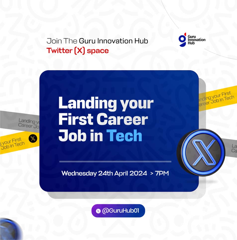 Join our Twitter Space on Wednesday for an insightful discussion on  'Landing Your First Career Job in Tech.' 

Learn tips and strategies from Tech experts. 

Don't miss out , Mark your calendars and bring your questions! #TechCareer #JobSearch #TechSpace  #Twitterspace.