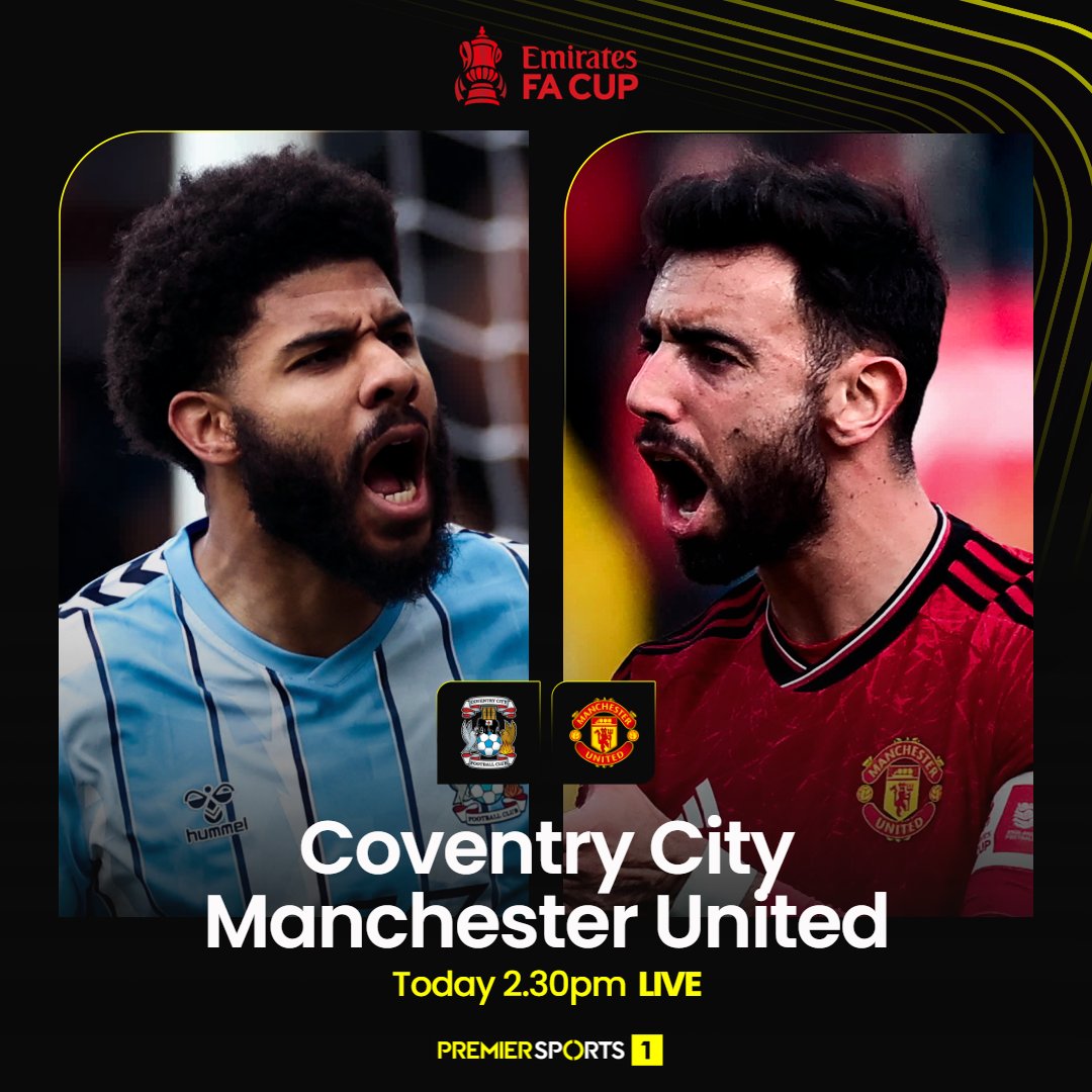 Coventry City meet Manchester United in an intriguing FA Cup Semi-Final 🏆 Watch our live coverage of the game from 2.30pm on Premier Sports 1 📺