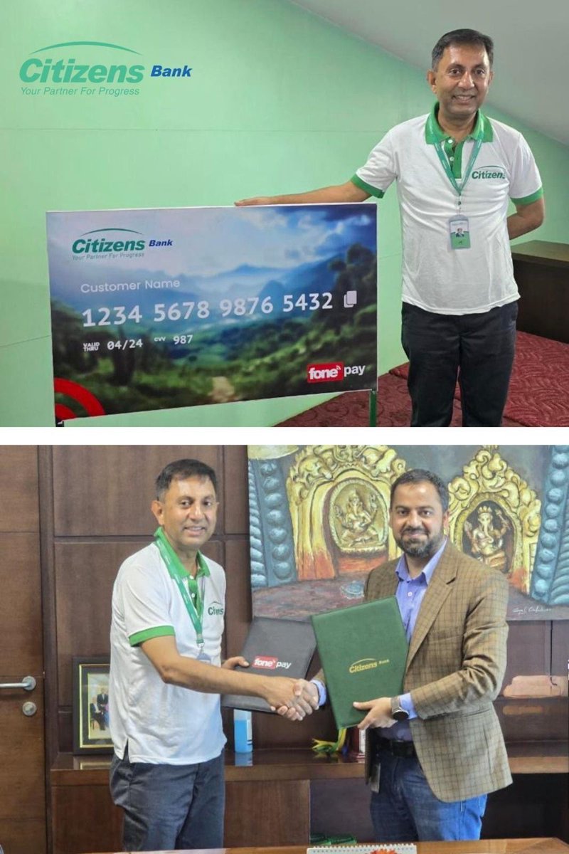 CitizensBankIn1's tweet photo. Citizens Bank Presents Nepal’s first virtual credit card!!!

#citizensbank #yourpartnerforprogress #fonepay #virtualcreditcard https://t.co/ayfcJqdtbE