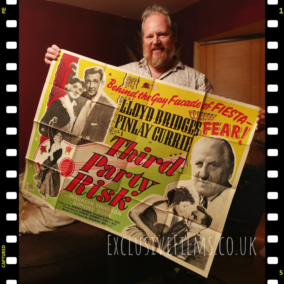 exclusivephd's tweet photo. New addition to the collection - an original UK quad poster for #ExclusiveFilms/@hammerfilms #ThirdPartyRisk (1954) starring Lloyd Bridges.

Rare as hen's teeth. 

#HammerNoir #HammerFilms #postercollector https://t.co/XWw0wVqXxq