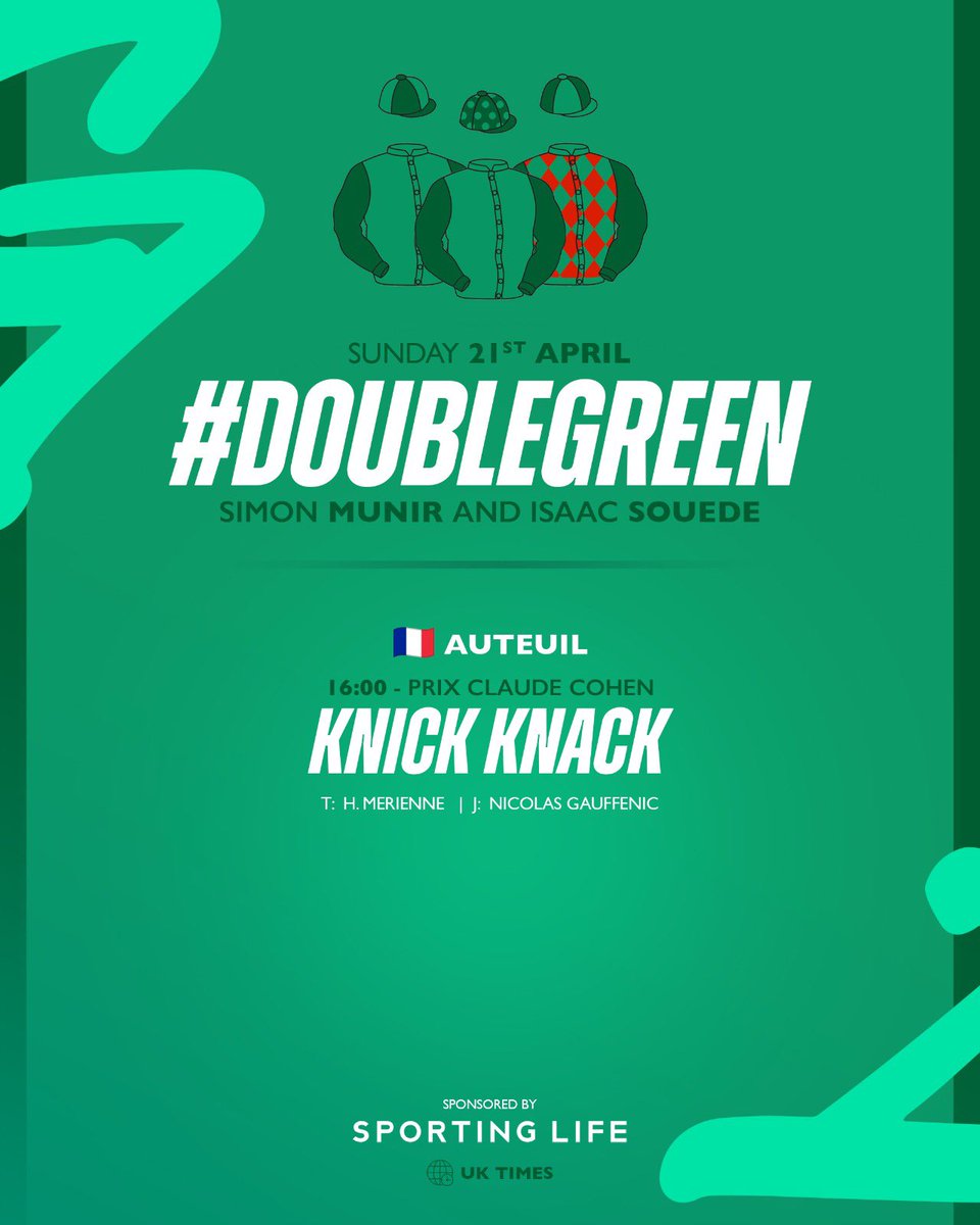One runner today at Auteuil! 🐎🇫🇷 #DoubleGreen