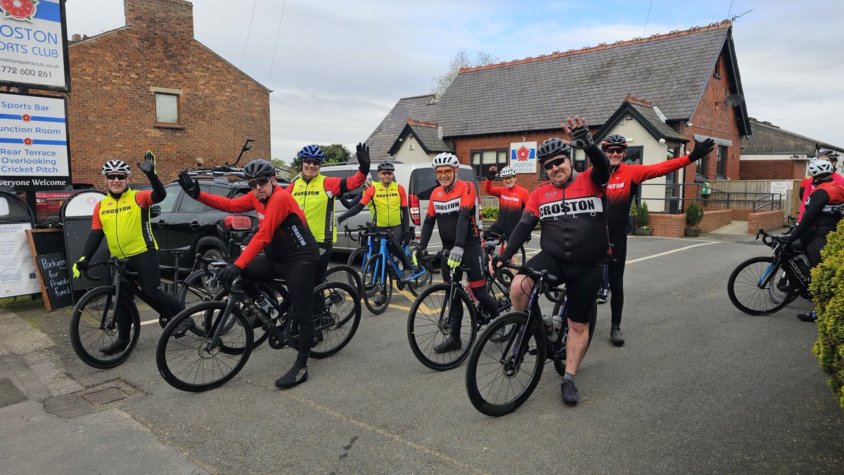 Am awesome morning on our <a href="/Crostonvelo/">Croston Velo</a> charity ride for <a href="/RosemereCF/">Rosemere Cancer Foundation</a> this morning. 50 plus riders and £1445 raised for charity (with donations still coming it). Thanks to Hannah for organising and Tim for the routes. 

<a href="/crostonsc/">Croston Sports Club</a> <a href="/CrostonTogether/">Croston Together</a>