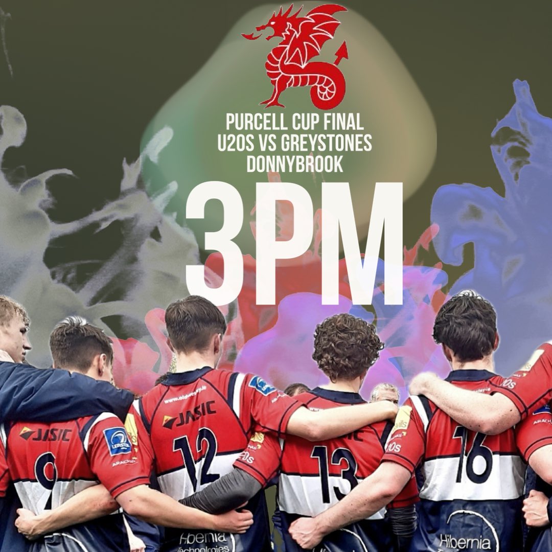 The sun is shining and the 20s have a cup final, what better excuse to get out and enjoy the terrace or balcony in Donnybrook. Get down and let’s get behind the 20s in the Purcell Cup Final vs @GreystonesRFC at 3pm