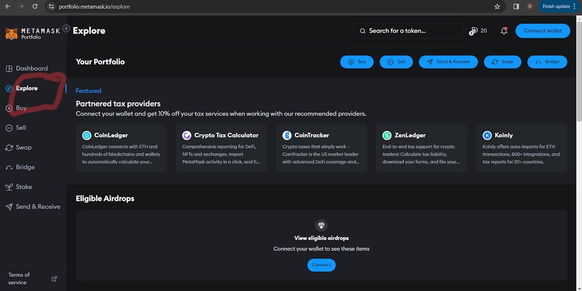 💥 قامت محفظة metamask بإضافة ميزة جديدة تسمح للمستخدمين بمعرفة اذا كانوا مؤهلين لايردروب ما ✅️
اذهب الى portfolio ✅️
✅️Explore 
انزل شوي لتحت رح تشوف شي اسمو Eligible 
✅️Airdrops

💚➕️🔁