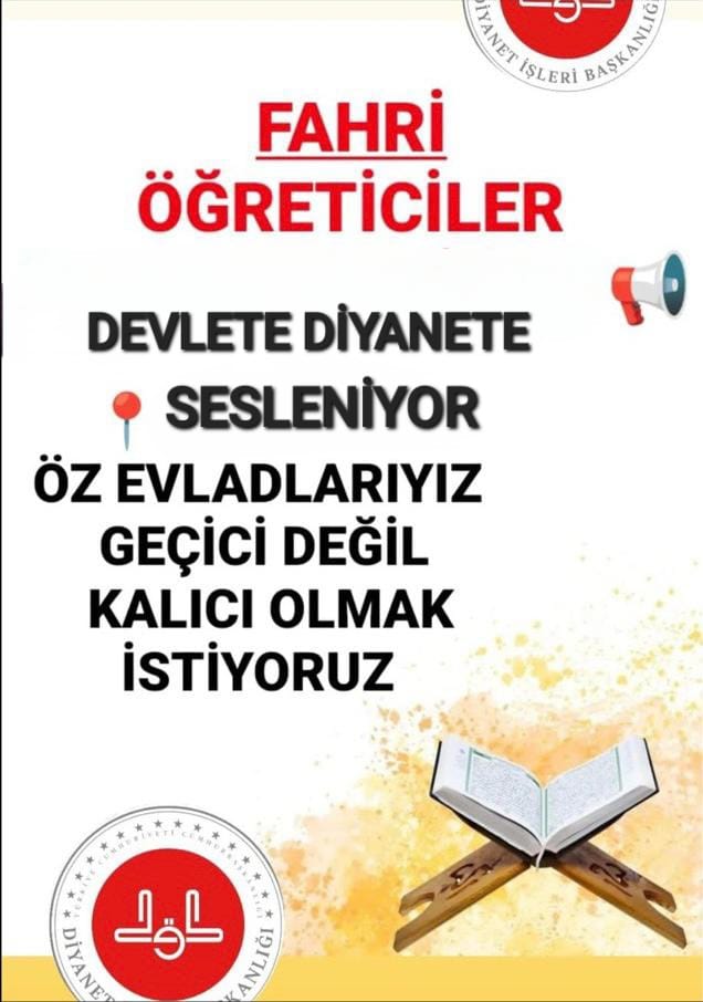 Türkiye cumhuriyetinde fahri Kur'an kursu öğreticileri Ötekileştirilemez... FAHRİ OGRETİCİYE KADRO

FAHRİLER REİSTEN HABER BEKLER 

#RecepTayyipErdoğan
#AliErbaş

<a href="/RTErdogan/">Recep Tayyip Erdoğan</a> <a href="/dbdevletbahceli/">Devlet Bahçeli</a> <a href="/ErbakanFatih/">Dr. Fatih Erbakan</a>