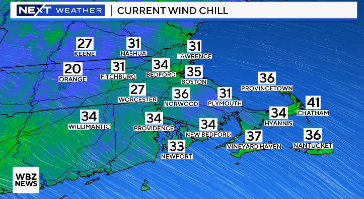 Wake up 'Feels Like' Temps this morning on the cooler side!... sunshine looks nice but it's chilly. Feeling like just 27° in Worcester! @wbz