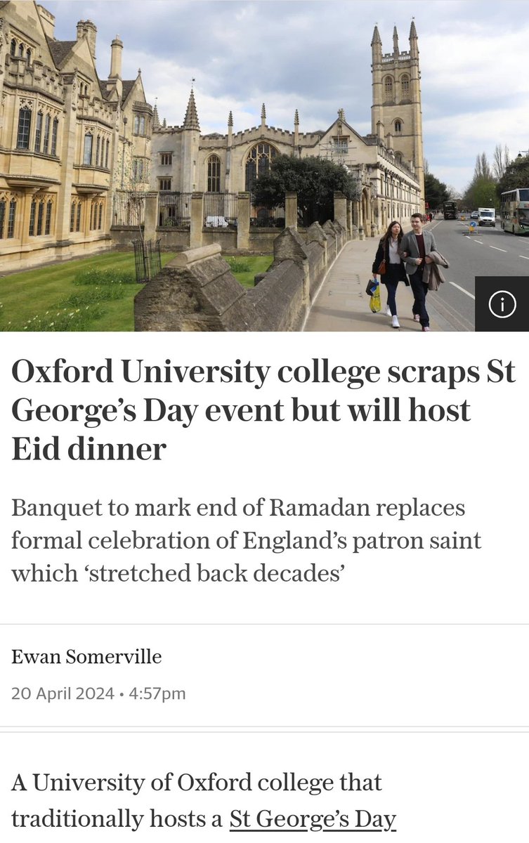 One year on the Daily Telegraph rinses and repeats an attack on an Oxford University college for hosting an Eid Dinner to mark the end of Ramadan. This non-story would not be published about any other faith group in Britain.