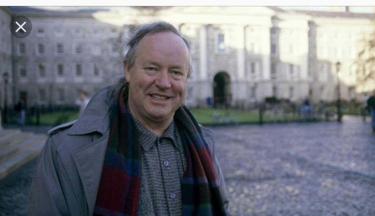 I found this photo just now. One of my great memories of Brendan Kennelly was the day Michael our son and I took Brendan to Buswells Hotel for a cup of tea. He recited his new poem Raglan Lane and then sang it for us to the air of 'Dawning of the Day.' ⁦@tcddublin⁩ ⁦@