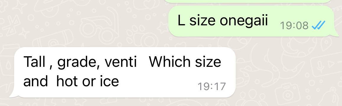 "tall grande vinte bitti gitti hadi la"
