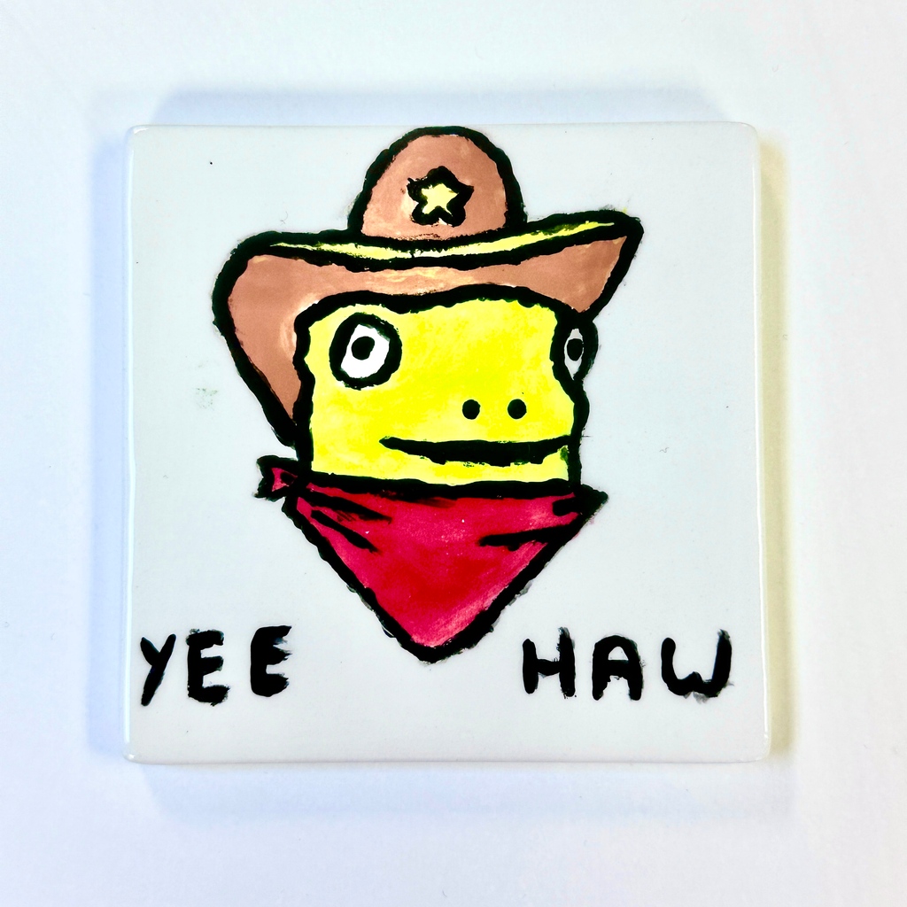 Yes-haw! How brilliant is this coaster, love it!
#coaster #yeehaw #cowboyfrog #paintyourownpottery #potterypainting #thingstodobedford #thingstodocambridge