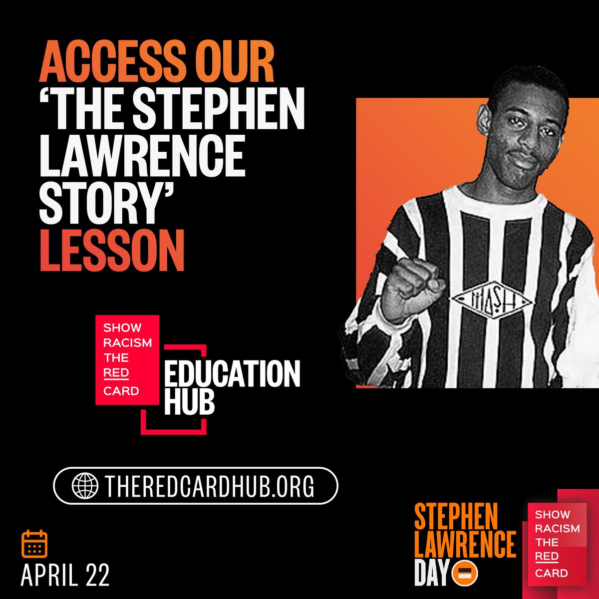 Tomorrow to mark #StephenLawrence Day @SRTRC_England will be at Old Trafford and @HullCity. Two great clubs supporting: #ShowRacismtheRedCard #Antiracism #education @Anderson_Viv @ManUtd @MU_Foundation @HullCityLFC @HullCityST @bphillipsonMP @bryanrobson @hulllive