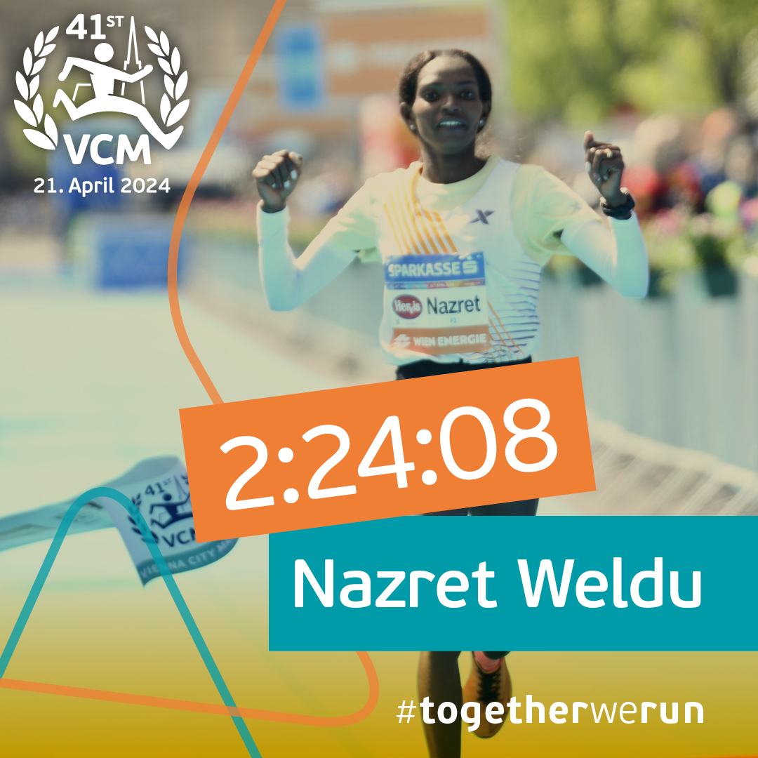 Chala Regasa aus Äthiopien (2:06:35) und Nazret Weldu aus Eritrea (2:24:08) sind die großen Sieger des Vienna City Marathon 2024.