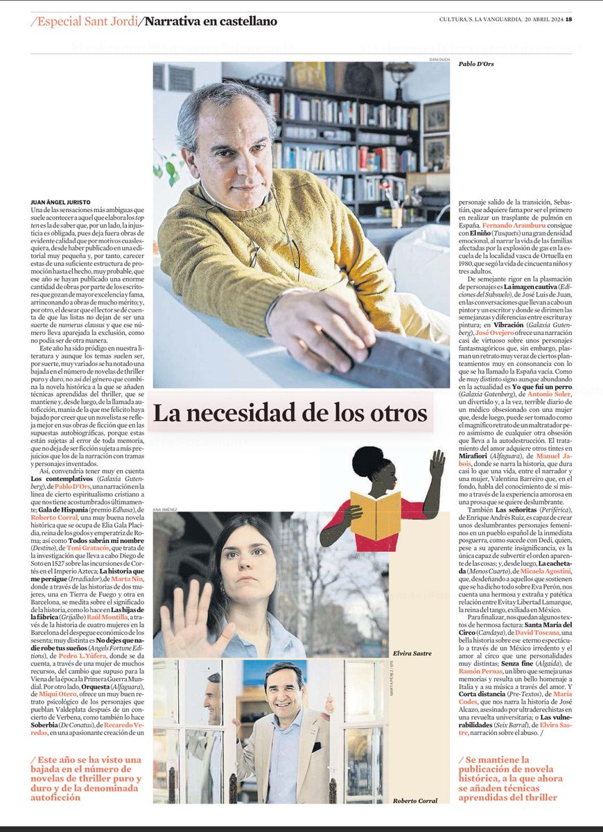 En @LaVanguardia, en mi caso apuesto por la necesidad de una literatura de la luz.