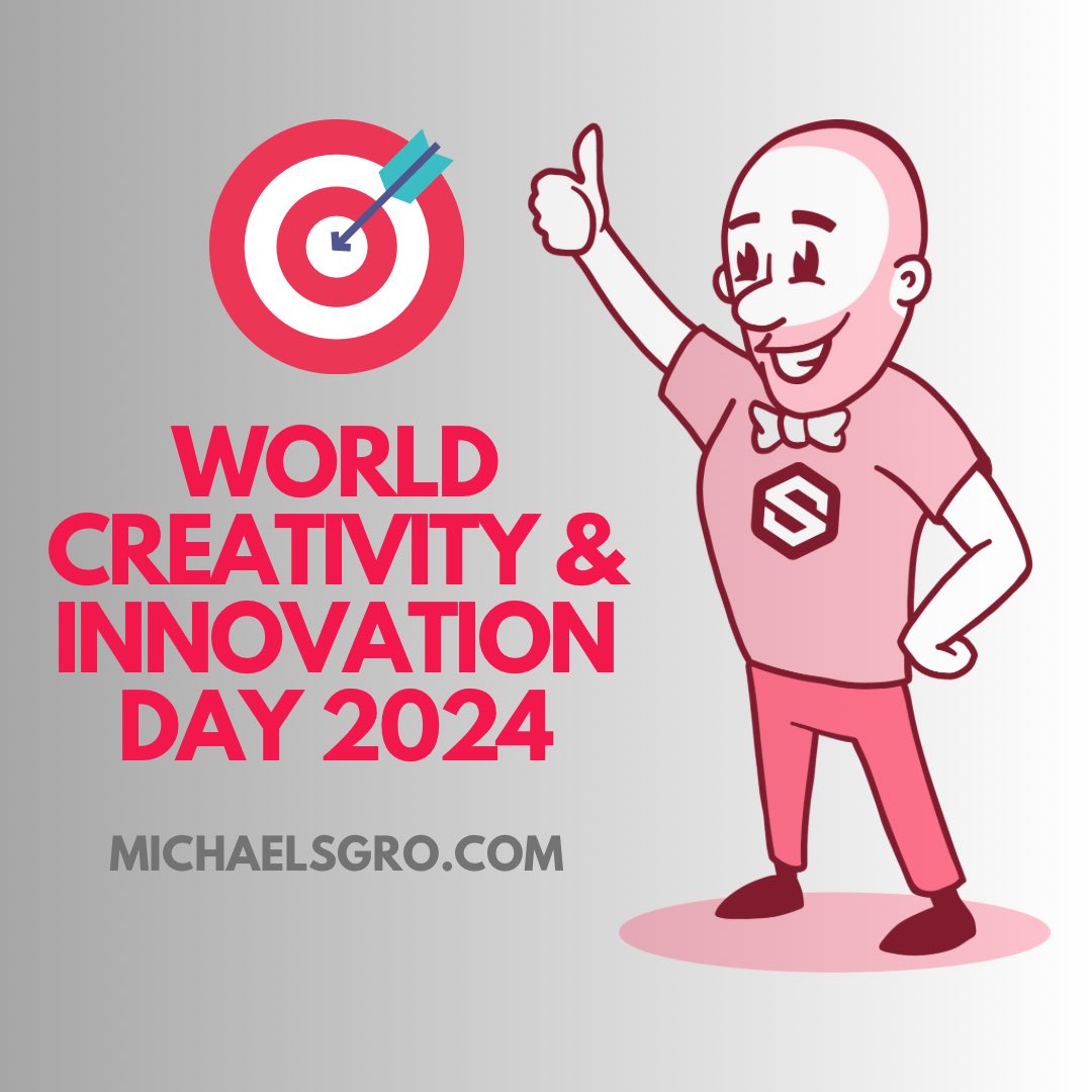 #WorldCreativityAndInnovationDay celebrates the value of creativity & innovation in all aspects of human learning. #CoachSgro prides himself in growing the coaching space using unorthodox methods. 

Be yourself, color outside the lines, try something new & think differently!🎨🎯