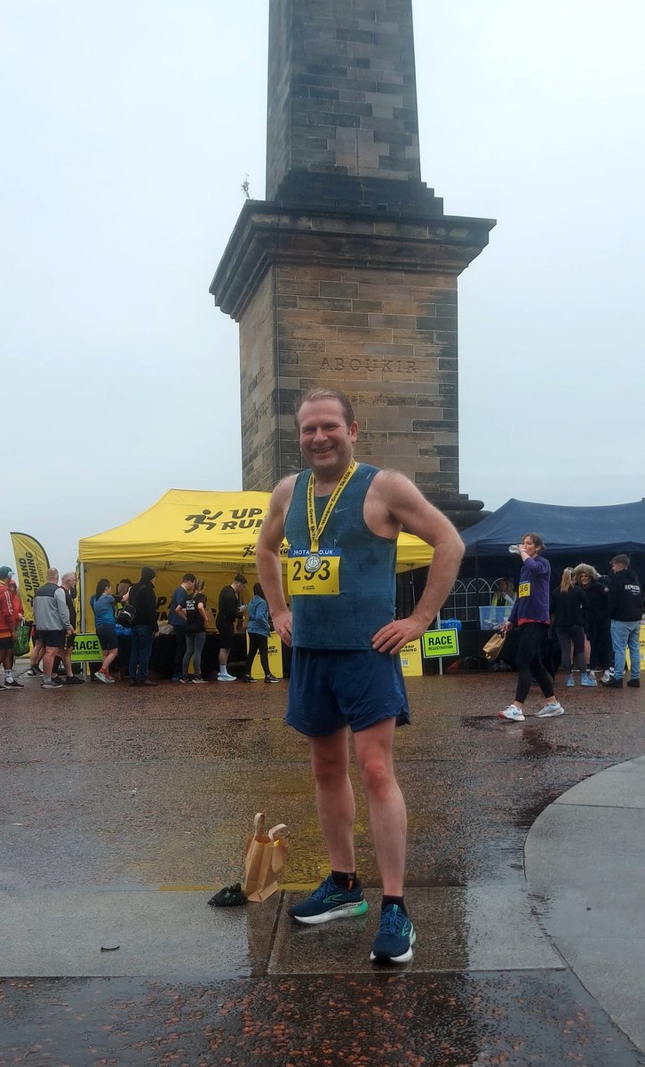 Not quite the London marathon but did new Up And Running 10k at Glasgow Green. Nice route, rain throughout and feeling great. #10k #running