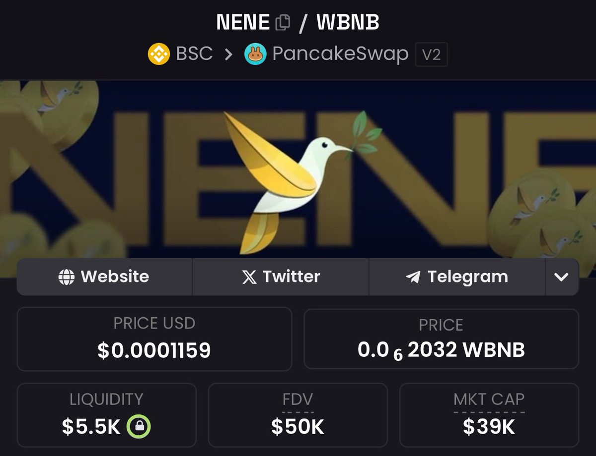 With about $120 you will own 1,000,000+ $NENE tokens !!! I don’t joke with indigenous projects at this ranges !!! So I keep accumulating.