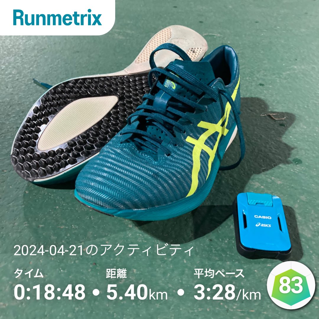 iitaihoudai2001's tweet photo. #inゼリーエネルギーチャージゲームズ
5000ｍ1組14着
18.42.16＝SB

43
86
3.39
7.24（3.45）
11.11（3.47）
14.59（3.48）
18.42（3.43）
ラスト200ｍ39.2

風はあったものの涼しくて好条件。18分半を切るには絶好のタイミングだったのに思ったほど動かなかったのが残念…。
#METASPEEDLD #Runmetrix https://t.co/ySjblExRgV