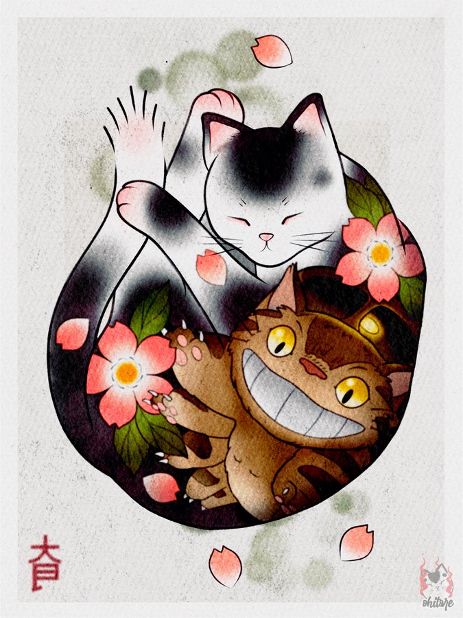 Ghibli cat prints available!! shop.ohitore.com