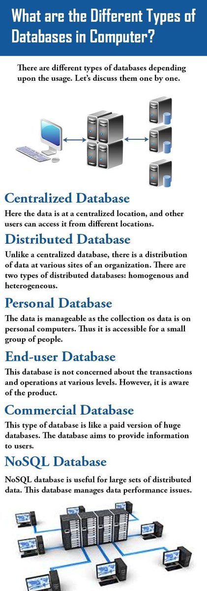 _BigDwarf's tweet image. Different types of databases in a computer.