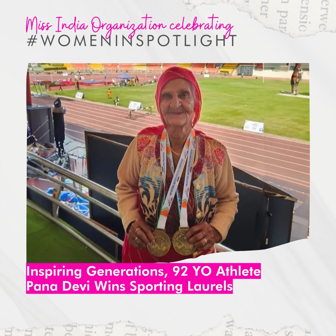 #PanaDevi proves that passion and perseverance know no age. At 92, she's not just winning medals, she's winning hearts and inspiring generations. Join us in celebrating her extraordinary achievements! 👏🏻👏🏻

#WomenInSpotlight #WomenInSport #Unstoppable