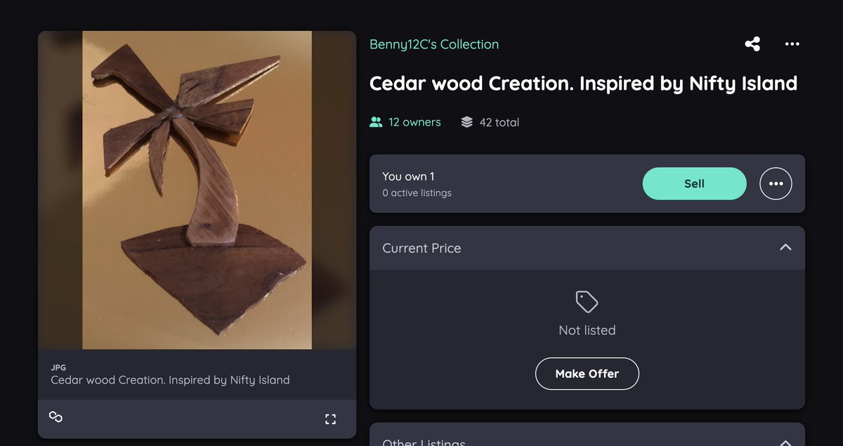 Wow1 Check out this amazing Cedar wood Creation I got from @Bencrawfordnft over on @Nifty_Island Thanks Benny!!