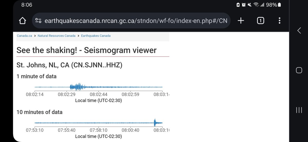 So that made the seismograph light up <a href="/EddieSheerr/">Eddie Sheerr</a> ... Easily heard in Paradise.