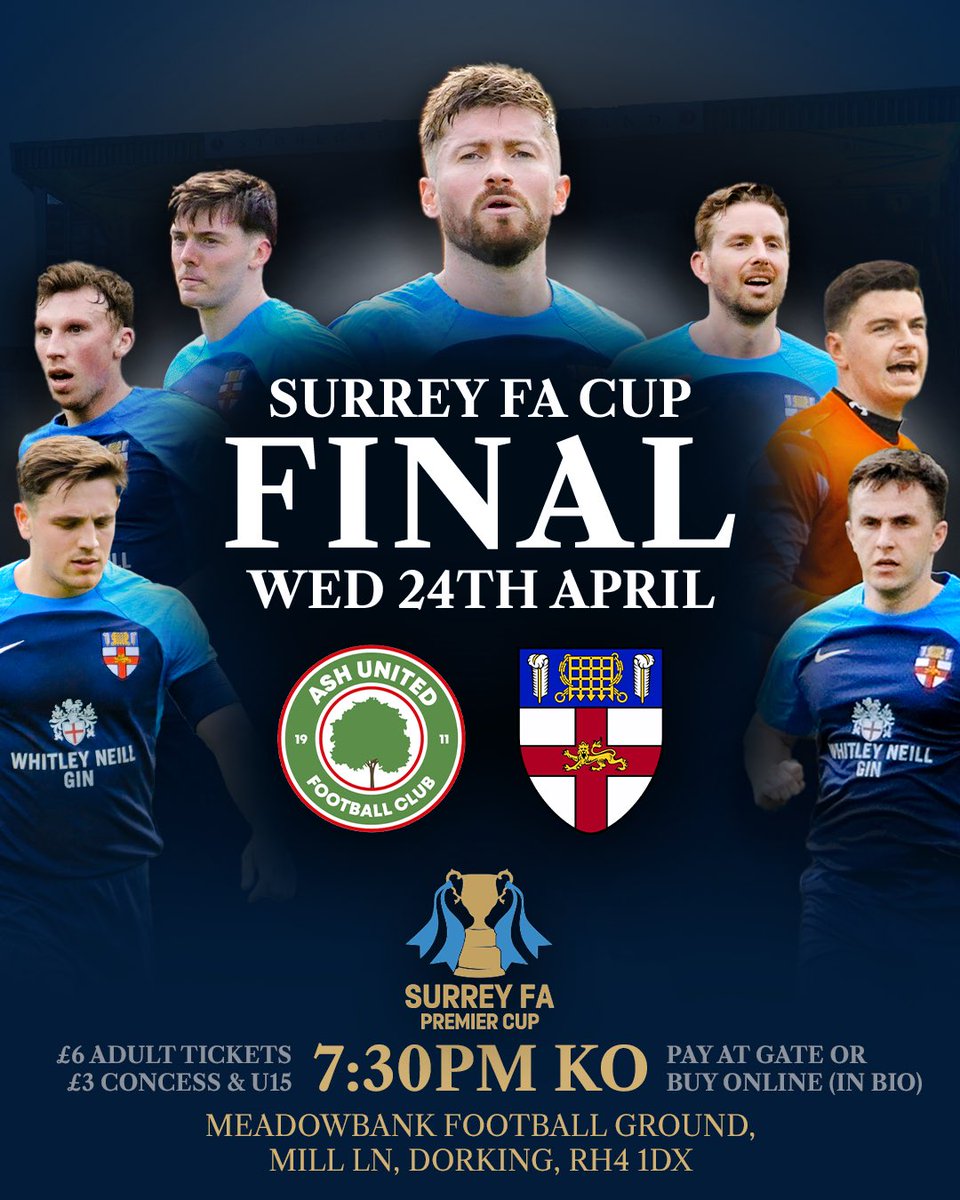 🚨3 DAYS TO GO🚨

Not long to wait now until the 1XI take on <a href="/AshUtdFC/">Ash United FC</a> in the final of the Surrey FA Saturday Premier Cup Final at Meadowbank Stadium (<a href="/DorkingWDRS/">Dorking Wanderers FC</a>). Details below👇🏼

#UTHAC🔵🟣