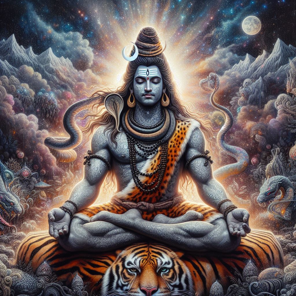 In the stillness of the Himalayas, where the air carries whispers of ancient wisdom, the Adiyogi, Mahadev, performs the cosmic dance. His movements, a perfect blend of grace and power, orchestrate the rhythm of the universe. 

As we witness the divine Tandava, let us remember